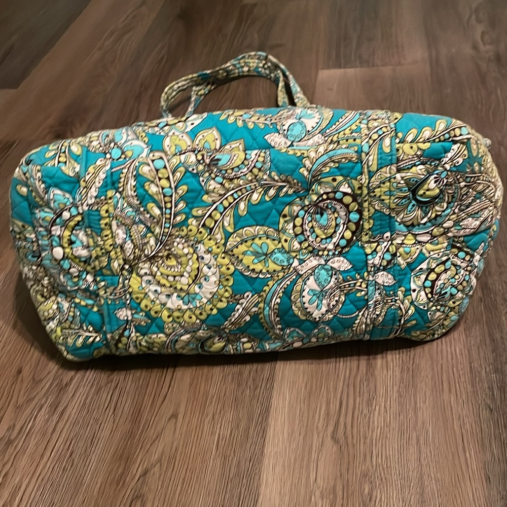 Vera Bradley Retired Peacock Print Bag- Euc - image 4